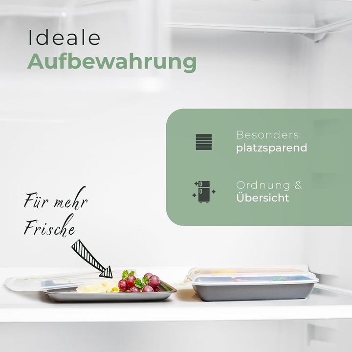 Produktbild Novaliv 10er-Set Anthrazit Premium Aufschnittbox mit Transparentem Deckel, Frischhaltedosen für Wurs