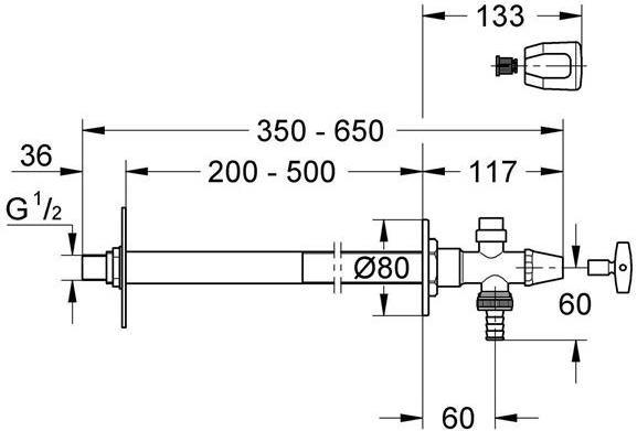 Produktbild Grohe Frostsichere Aussenwandventil Eurotec-Bausatz 41208000