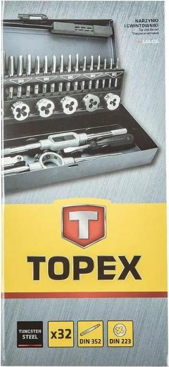 Actual product image Topex Set of taps and dies 32 pcs (14A426)