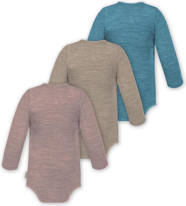Produktbild Normani 3er Pack Baby Merino Body Langarm „Auckland" - 9375 (74)