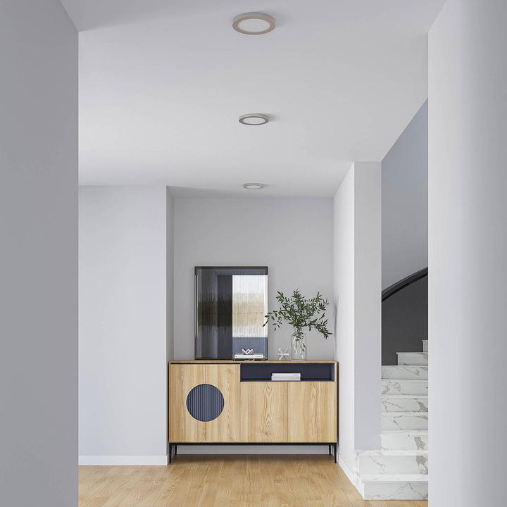Actual product image Prios Aureka LED ceiling lamp, recessed, 22.5 cm (1500 lm, E12)