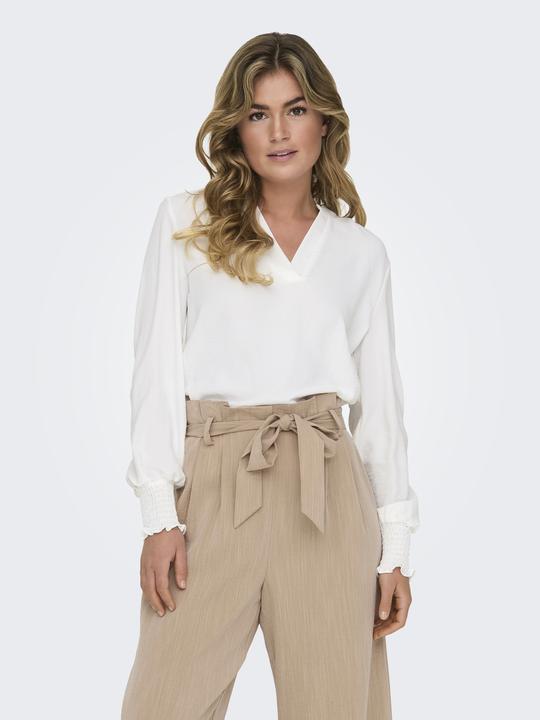Image du produit Only Coupe normale Col rond Manches smockées Manches volumineuses Top Top (XS)