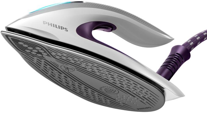 Immagine prodotto Philips GC9660/30 stazione stirante a vapore con piastra T-ionicGlide Viola, Bianco (2700 W, 520 g/min)
