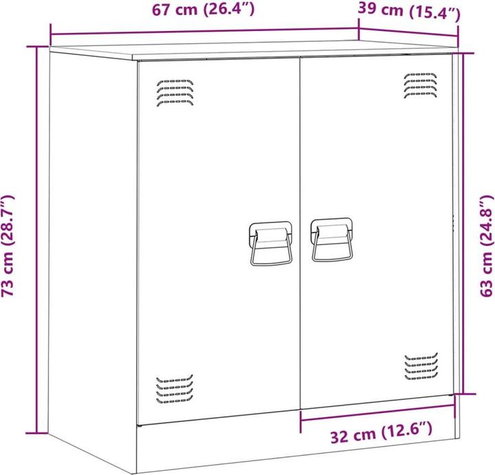 Actual product image VidaXL Sideboard (67 x 39 x 73 cm)