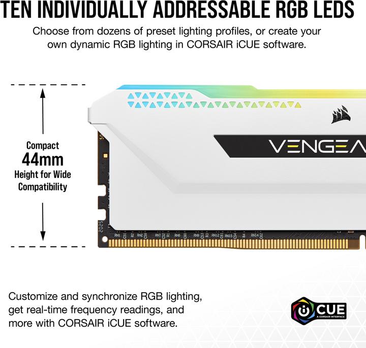 Produktbild Corsair Vengeance RGB Pro SL (4 x 16GB, 3600 MHz, DDR4-RAM, DIMM)