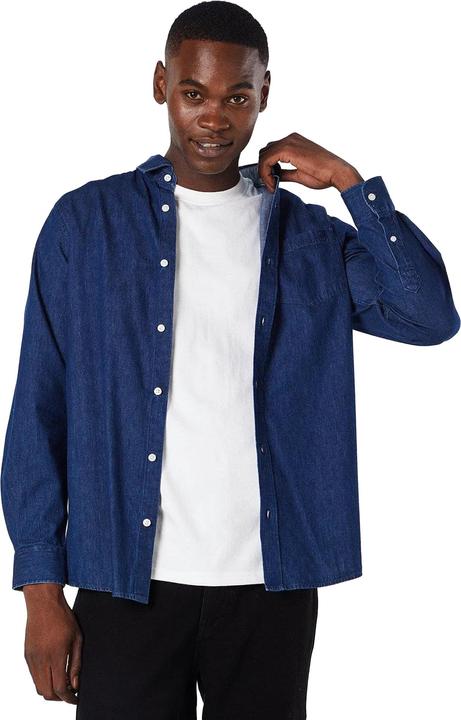 Actual product image Universal Textiles Mens Denim Long-Sleeved Shirt (XL)