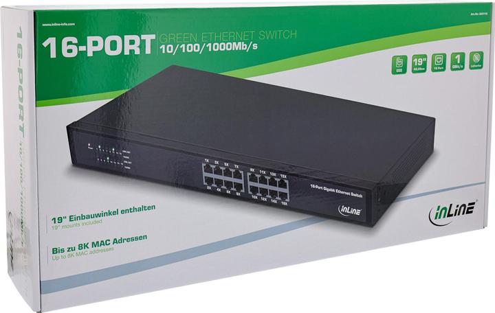 Actual product image InLine Gigabit Network Switch 16-Port (16 Ports)