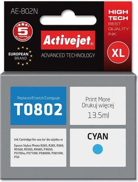 Actual product image Activejet AE-802N - Compatible - Cyan - Epson - Epson Stylus Photo: R265 - R285 - R360 - R (C)