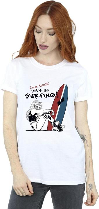 Image du produit Femme/Les femmes Harley Quinn Let's Go Surfing - T-shirt boyfriend en coton (XL)