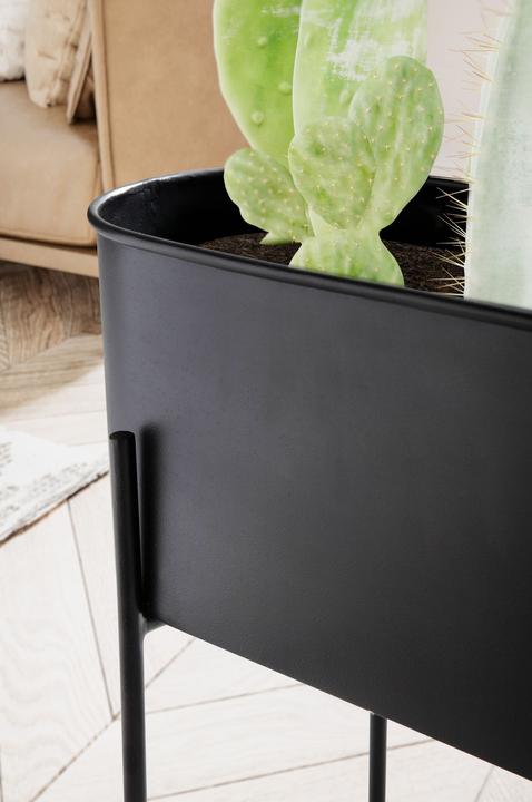 Produktbild FineBuy Pflanzgefäss FB92216 Metall Schwarz (21 cm)