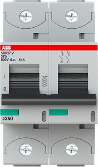 Image du produit ABB Fusible de branche S802PV-SP10 800V DC 10A 2 pôles