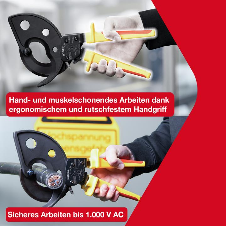 Actual product image Wiha Cable cutter electric up to 500 mm² with ratchet principle (500 mm)
