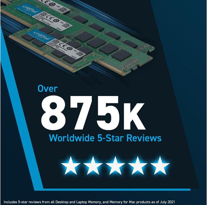 Actual product image Crucial CT16G56C46S5 (1 x 16GB, 5600 MHz, DDR5 RAM, SO-DIMM)