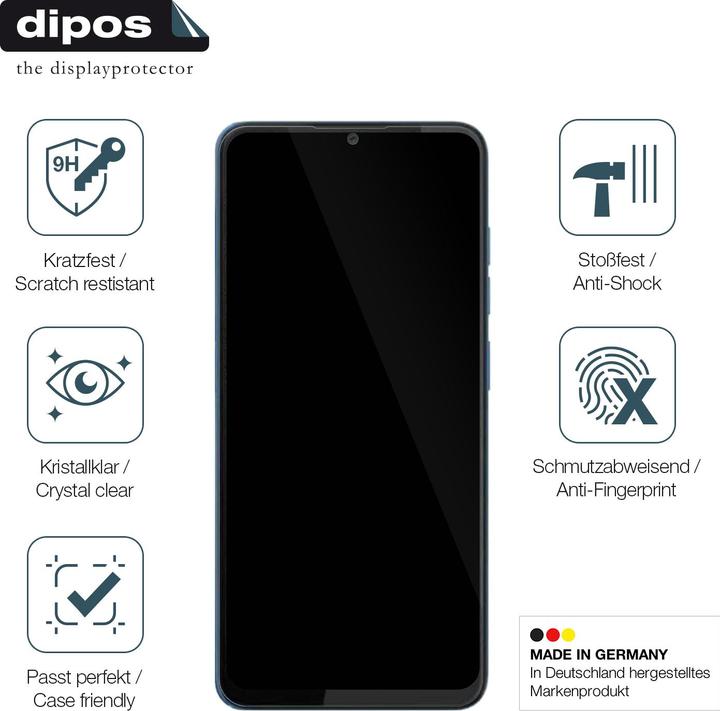 Actual product image Dipos Anti-Shock Screen Protector Clear (1 Piece, HTC Wildfire)