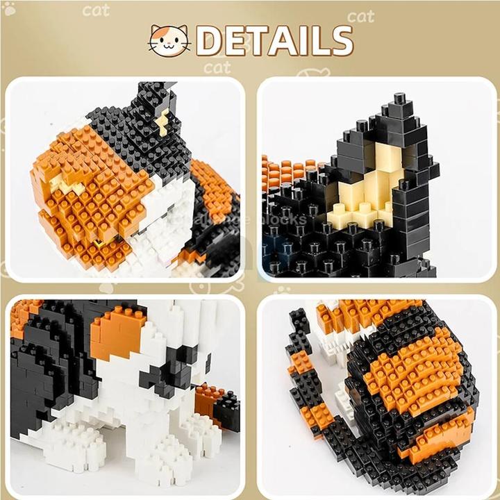 Actual product image Balody 16036 - Sitting Cat (1300 pieces)