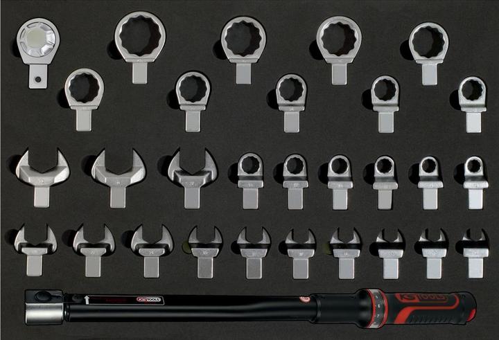Produktbild KS Tools Drehmoment-Werkzeug-Satz, Aufnahme 14x18 mm, 31 Teile, 40-200 Nm (1/2", 40 Nm, 200 Nm)