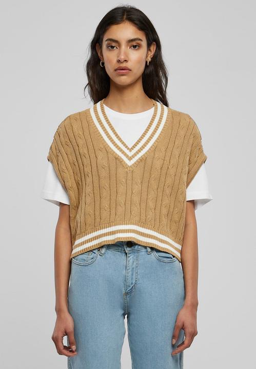 Image du produit Urban Classics Ladies Cropped Knit College Slipover (XL)