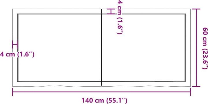 Actual product image VidaXL Gianna (140 x 60 x 4 cm)