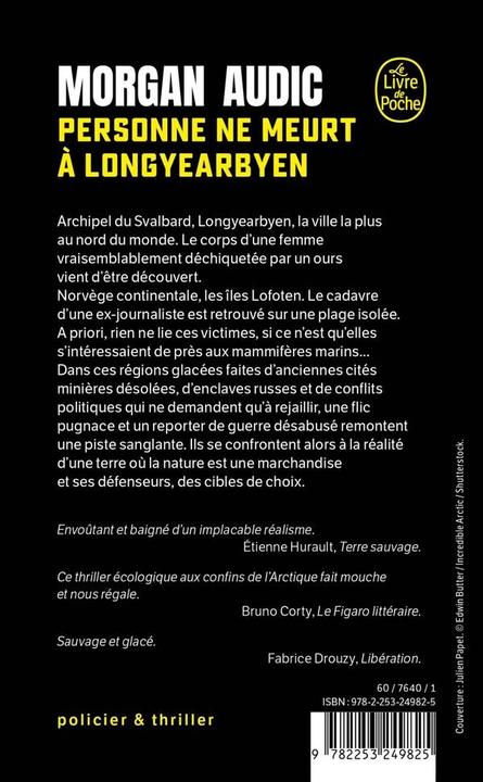 Image du produit Personne ne meurt à Longyearbyen (Français, Morgan Audic, 2024)