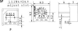Actual product image Cermet Trimmer Single-Turn 100k