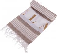 Immagine prodotto Ootb Telo hammam fouta bianco/crema/marrone, Relax (80 x 170 cm)