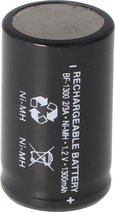 Produktbild AccuCell Akku 2/3A, der hochstromfähige NiMH Akku (1 Stk., 1300 mAh, Ladegerät inkl. Akku)