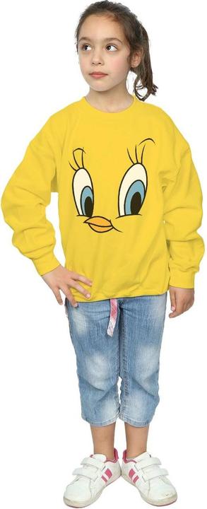 Actual product image Looney Tunes Girls Tweety Pie Face Sweatshirt (128)