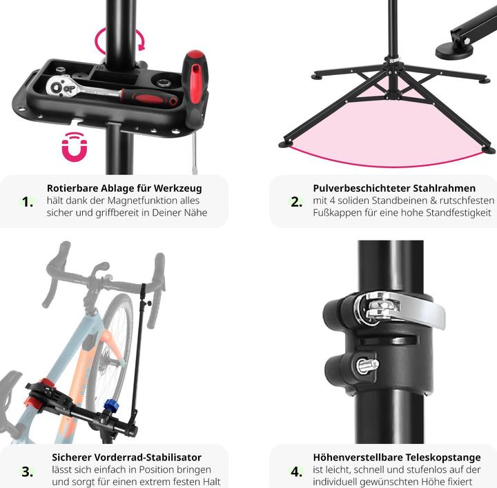 Immagine prodotto tectake Supporto di montaggio per biciclette