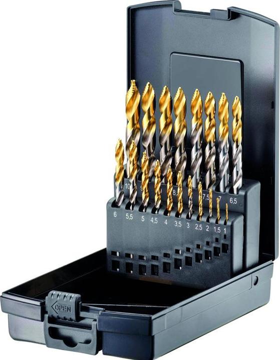 Pro-Fit Spiralbohrerset HSS-G mit TIN-Stufenspitze (2.5 mm, 4 mm)