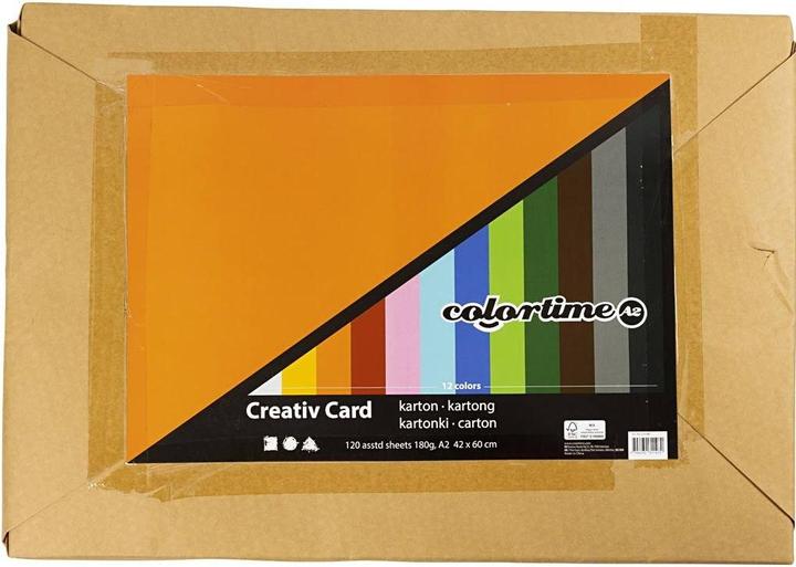 Image du produit Creativ Company Carton de bricolage A2 multicolore, 180 g/m², 120 feuilles (180 g/m², 120 x)