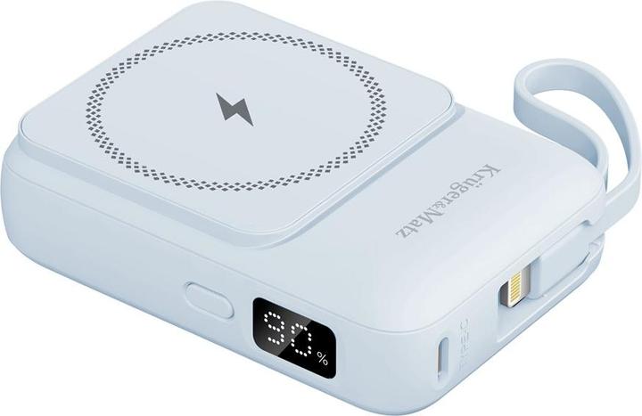 Produktbild Wekome Kruger&Matz 10000 mAh Mag Safe Induktions-Powerbank mit Kabel Blau