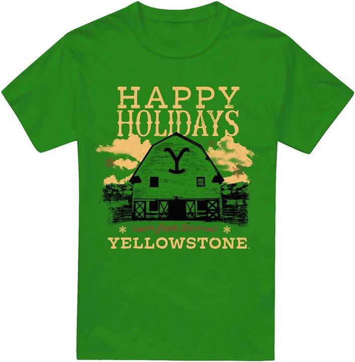 Yellowstone Happy Holidays TShirt weihnachtliches Design
