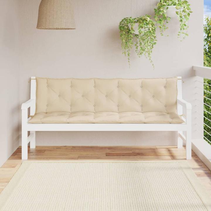 Actual product image VidaXL Garden bench cushions 2 pcs. O x ford fabric (180 x 50 x 7 cm)