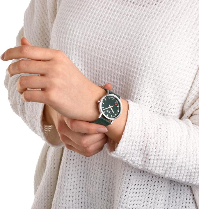 Actual product image Mondaine Classic - Inspired by nature - IP Gold (Analogue wristwatch, 36 mm)