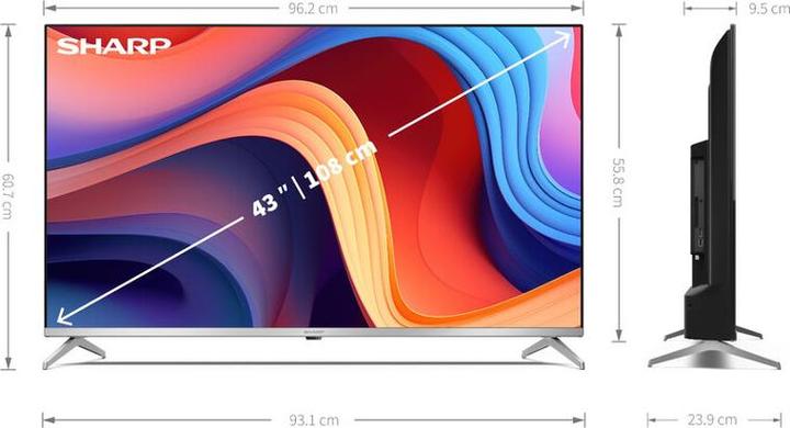Productafbeelding Sharp 43GP6260E silber (43", QLED, 4K, 2025)