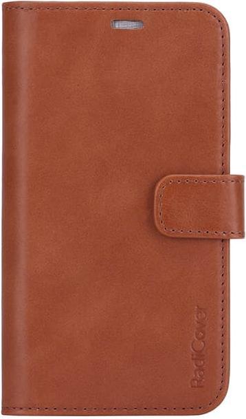 Produktbild Radicover Radiationprotected Mobilewallet Leather iPhone 12/12 PRO Exclusive 2in1 Magnetcover - Br (Apple iPhone 12, Realme 12 Pro+)