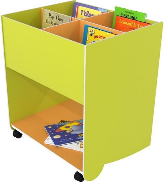 Paperflow Plastic school book box large yellow green/orange