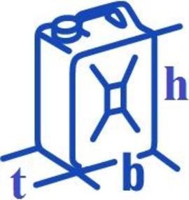 Actual product image Hünersdorff Industrial canister 20 l PE UN approval H399xW231xD294mm