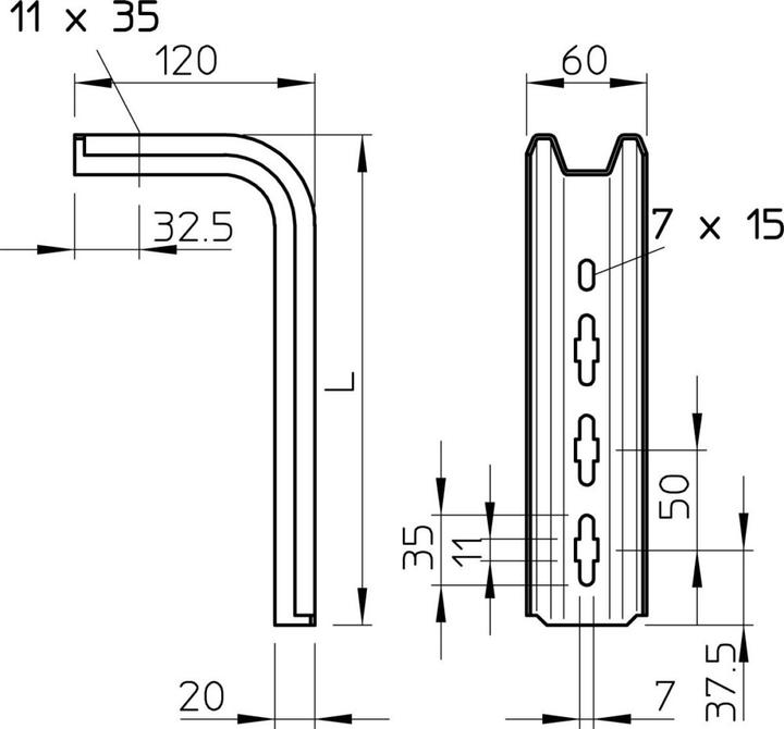 Immagine prodotto OBO Bettermann OBO TPS 445 FT Asta di sospensione 445mm St FT
