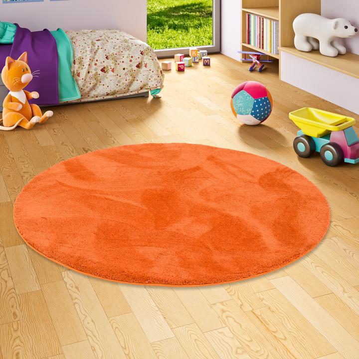 Actual product image Pergamon Super Soft Kinder Hochflor Teppich Silky Kids Rund (160 x 160 cm)