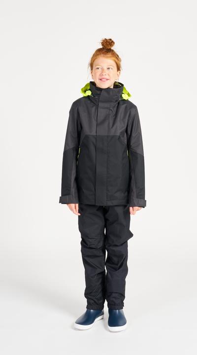 Image du produit Tribord Veste de pluie Veste de voile enfants imperméable au vent - Sailing 300 gris foncé (122)