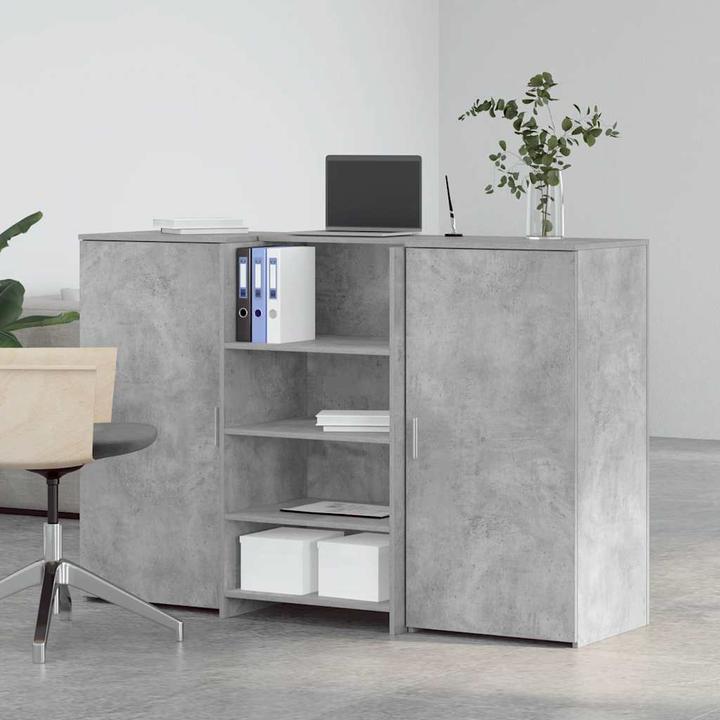 Produktbild VidaXL Empfangstheke Betongrau 155x50x103,5 cm Holzwerkstoff Empfangstresen