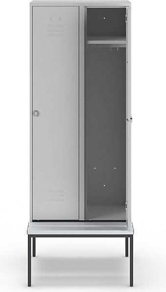 Actual product image Wolf Clothes locker with bench underneath (80 cm, 214 cm)