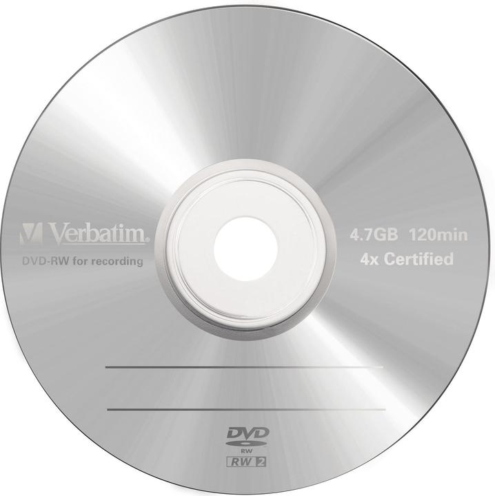 Immagine prodotto Verbatim DVD-RW, 4x, 4,7GB, confezione da 5 (5 x)