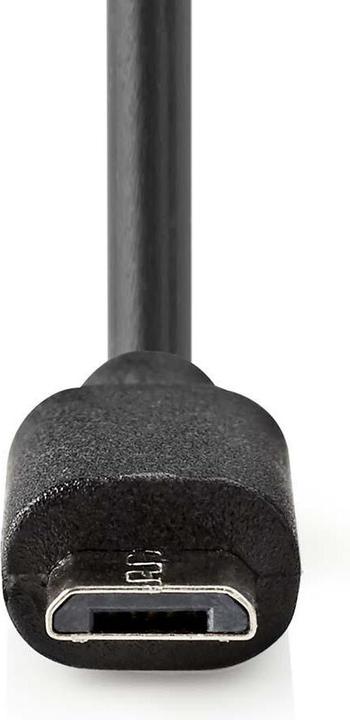 Actual product image Nedis CCHAM240ABK Car Charger 2.4 A Fixed Cable Micro-USB Black