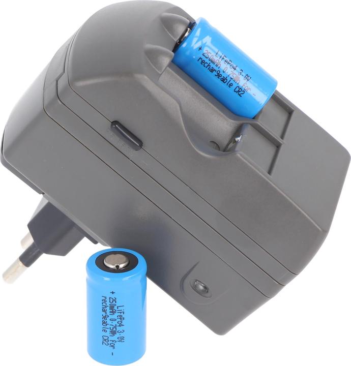 Immagine prodotto AccuCell CR2 caricatore Li-ion, CR-2 caricatore incl. 2x CR2 batteria ricaricabile