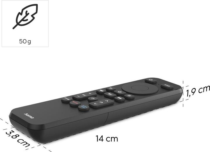 Actual product image Hama Remote control, f. TV + button Netflix, Prime Video, Disney+, programmable (Universal remote control, Infrared)