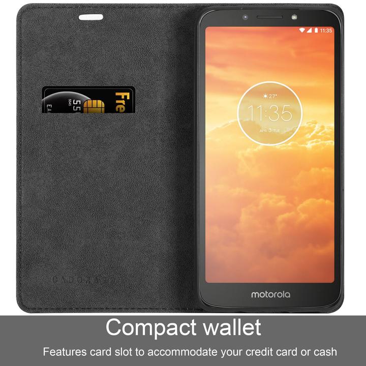 Actual product image Cadorabo Case Book Invisible Magnet (Motorola Moto E5, Motorola Moto G6 Play)