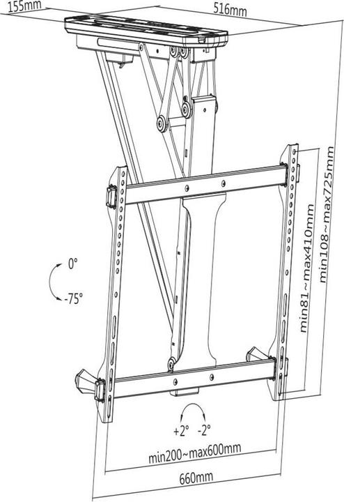 Immagine prodotto SpeaKa Professional SP-TVCM-510 (Soffitto, 55", 30 kg)