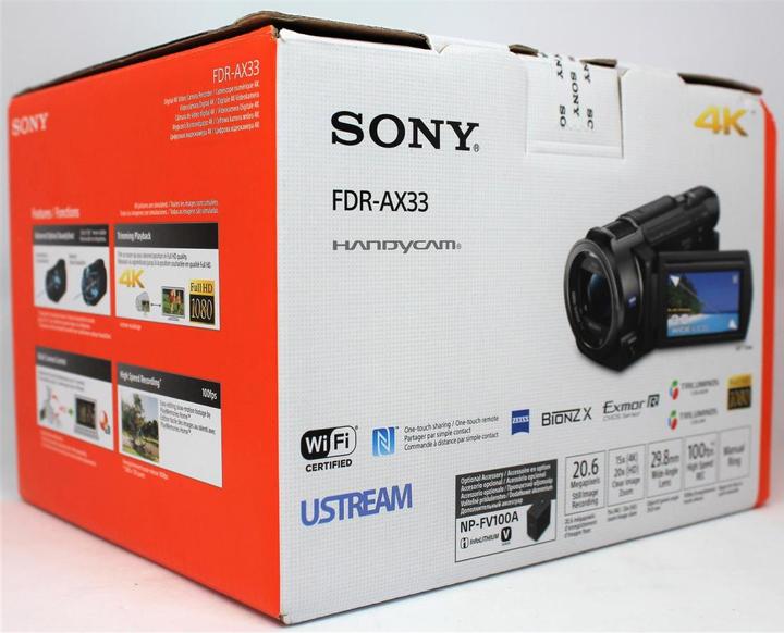 Produktbild Sony Fdr Ax33 (8.29 Mpx, 25p, 10 x)